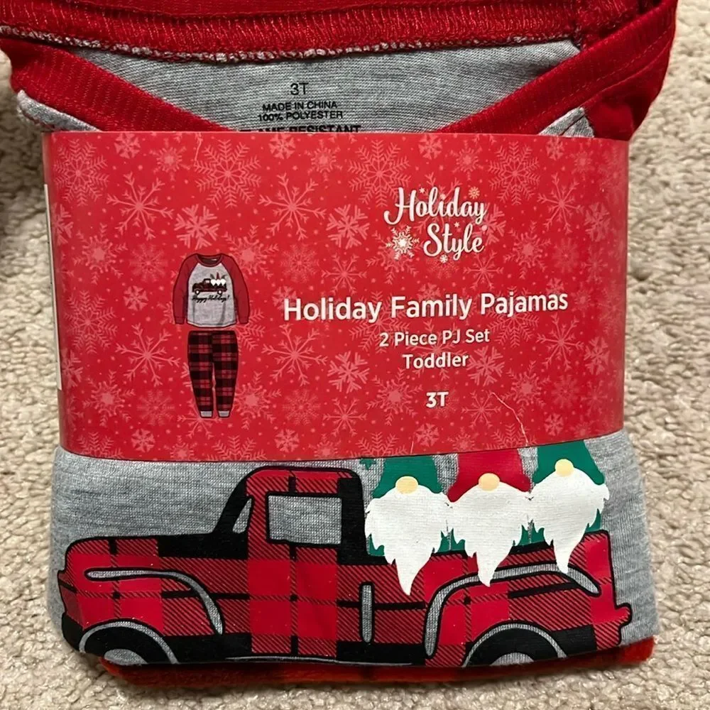 HOLIDAY FAMILY NWT PAJAMAS TODDLER SIZE 3T BUFFALO PLAID 2 PIECE SET